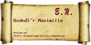 Bodnár Maximilla névjegykártya